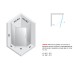 Душевая пятиугольная кабина NEW KOMFORT BLACK 90x90x195 стекло clear ACTIVE SHIELD 8мм