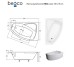 Ванна акрилова асиметрична Rima 130x85 R ( А0050998 ) Besco
