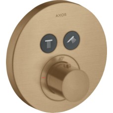 Термостат для двух потребителей AXOR ShowerSelect S скрытого монтажа Brushed Bronze 36723140 для двух потребителей