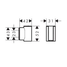 28885700 HG Porter Fine Тримач для ручного душу, білий матовий (1 сорт) 28885700 HG Porter Fine Тримач для ручного душу, білий матовий (1 сорт)