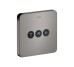Запірно-перемикаючий вентиль AXOR ShowerSelect Softcube на 3 функції, Polished Black Chrome (36773330)