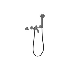 Смеситель AXOR One для врезной ванны со стены на 3 отверстия. Brushed Black Chrome (48444340) Смеситель AXOR One для врезной ванны со стены на 3 отверстия. Brushed Black Chrome (48444340)
