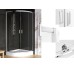 Душова кабіна півкругла SUVIA 2D R55 80x80х190 скло clear ACTIVE SHIELD 5мм, захисне покриття