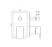 LOUNGE, Наружная част. встроенного смесителя, ванна/душ, titanium (100268595)