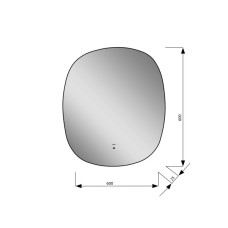 Дзеркало Crystal Z-600*600 LED motion sensor Дзеркало Crystal Z-600*600 LED motion sensor Меблі для ванної Юввіс — тумби, пенали й LED-дзеркала з Хмельниччини