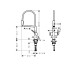 Змішувач Talis M54 PowderSpray 210 3jet Semi-Pro кухонний, Stainless Steel Finish (72861800)