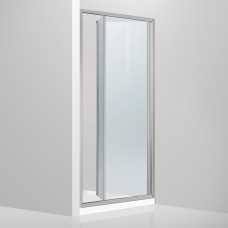 Душевые двери в нишу Devit Fresh FEN9210 раздвижные, би-фолд - 100*190 - хром/прозрачное стекло
