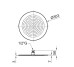 NEPTUNE SLIM Верхний душ RONDO: круглый 30 см. с шаровым соединением, 1/2″ подключение (100090796)