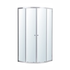 CADIZ 90-R душова кабіна 90*90*190см, напівкругла, розсувна, профіль хром, скло прозоре
