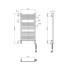 Электрическое полотенцесушитель Авангард X 480*1000R Sensor WF черный ( А0061455 ) Navin