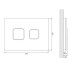 Кнопка змиву пневматична AQUA/SYSTEM  ACCENTO SQUARE ,GLASS WHITE UA