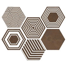 Декор Pier17 Hexa Copper 23.2x26.7 Hexa ITT з колекції Hexa ITT Декор Pier17 Hexa Copper 23.2x26.7 Hexa ITT з колекції Hexa ITT Hexa Керамічна плитка Itt Ceramic
