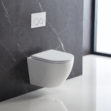 DFL0460111W Flow Унитаз подвесной 495*365*365mm с крышкой soft-close, Vortex Flush, белый глянец (1 сорт) Flow