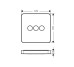 Запорно-переключающий вентиль ShowerSelect Softcube на 3 функции Matt Balck (36773670)