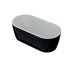 Ванна акриловая отдельностоящая цельнолитая PureLine 1600x800 White/MattBlack с сифоном Koller Pool