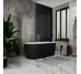 Ванна акриловая отдельностоящая цельнолитая PureLine 1600x800 White/MattBlack с сифоном Koller Pool