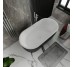 Ванна акриловая отдельностоящая цельнолитая PureLine 1600x800 White/MattBlack с сифоном Koller Pool