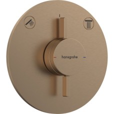 75418140 HG DuoTurn S Зовнішня частина змішувача для душу на 2 споживачі, brushed bronze (1 сорт)