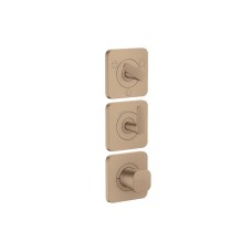 Термостат Axor Citterio C Cubic cut 380/120 для 3-х споживачів, Brushed Red Gold (49711310) Термостат Axor Citterio C Cubic cut 380/120 для 3-х споживачів, Brushed Red Gold (49711310)
