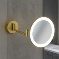58995N0W KLUDI-VELA R дзеркало косметичне, настінне, одностороннє, brushed gold (1 сорт) Vela R