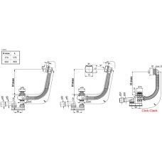 Сифон для ванны 570 B K/K Хром Сифон для ванны 570 B K/K Хром