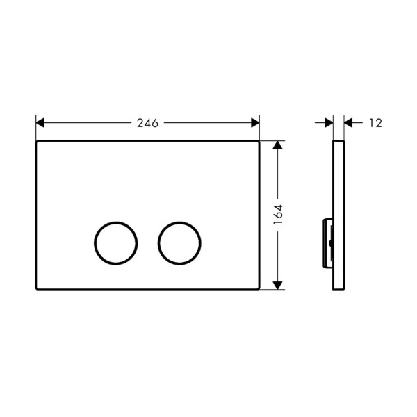 Панель смыва AXOR FlushPlate iFrame, Brushed Black Chrome (42531340)