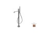 ROUND Змішувач підлоговий для ванни/душу зі шлангом 150 см та ручним душем, брашована мідь (100339990)
