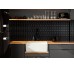 MEUX CROGIOLO CONFETTO NERO STR 3D SAVOIARDO 5х15 (плитка настенная)