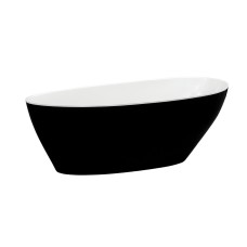 Ванна свободностоящая GOYA 170х72 (черная снаружи, белая внутри) с сифоном Alcaplast клик-клак золотой