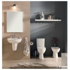 L79046000 Freja Premium Унітаз-компакт косий вип.,  нижній підвід, дюропластове сидіння з мікроліфтом 3/6л (1 сорт)
