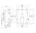 Смеситель ALGEO SQUARE скрытого монтажа для душа комплект бокс FERRO