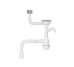 Сифон для кухонной мойки Kroner KRP KS02-1BLK 3 1/2"х40/50 мм с отводом для стиральной машины, с квадратным переливом Kroner