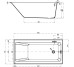 Ванна акриловая CREA 150х75