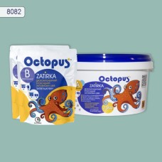 Двухкомпонентная эпоксидная затирка фуга для плитки и мозаики ТМ "OCTOPUS", цвет аквамарин 8082 2,5 кг.