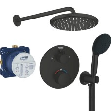 UA26415SC9 Grohtherm Термостатичний набір для комплектації душа, 2 споживачі, чорний матовий (виставка/магазин) Grohe змішувачі