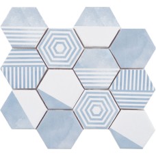 Мозаика (23.2x26.4) Malla Panal Hexagon Mix Azul - Panal Hexagon из коллекции Panal Hexagon Мозаика (23.2x26.4) Malla Panal Hexagon Mix Azul - Panal Hexagon из коллекции Panal Hexagon Panal Hexagon Керамическая плитка Cevica