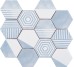 Мозаїка (23.2x26.4) Malla Panal Hexagon Mix Azul - Panal Hexagon з колекції Panal Hexagon Cevica