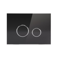 Qtap Nest Кнопка кругла 175х245х4 мм Glass Black