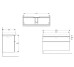 Тумба під умив.SMYLE SQUARE 120 см, 2 шуфл.,білий глянець ( 500.355.00.1)