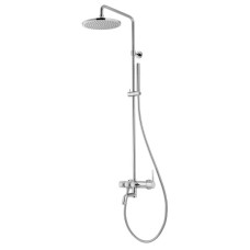 SMART CLICK система душова (змішувач для ванни, верхній душ 255 мм коло латунь, ручний душ стік латунь 2 режими, шланг 180 см), хром	
