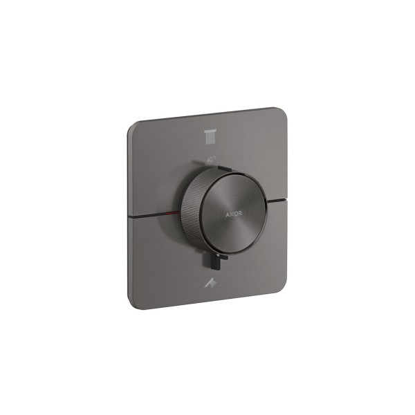 Термостат скрытого монтажа AXOR ShowerSelect ID Softsquare на 2 функции, Brushed Black Chrome (36754340)