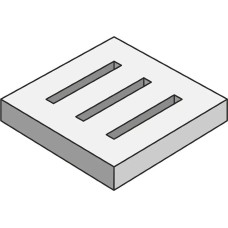 Решетка MANHATTAN SQUARE CORNER DRAINAGE GRATE SILVER - 15x15 Manhattan из коллекции Manhattan