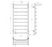 Рушникосушарка електрична Трапеція з полицею П9 500х1000 Deffi нержавіюча сталь (Хром, JD03, Ліве підключення) 