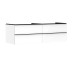 Тумба Xelu Q 1560/550  на 4 шухл. під консоль для умивал. High Gloss White handle Matt Black (54090670)