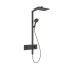 RAINDANCE ALIVE Q душова система Showerpipe 210/340, 1jet, з термостатом, шліфованний чорний хром