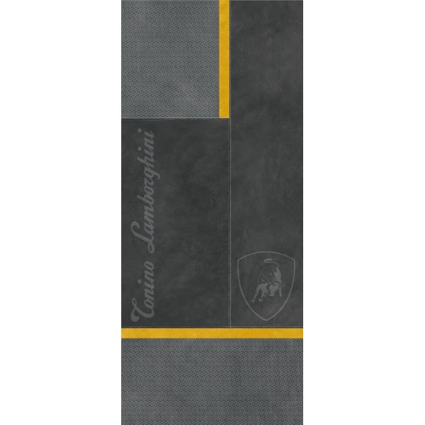 Плитка 120x280 167553  ANTHRACITE YELLOW SQUARE LOGO Tonino Lamborghini Korium з колекції Korium Tonino Lamborghini