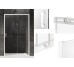 Двері для душу PRIME WHITE 130x200x200, прозоре скло ACTIVE SHIELD 6мм