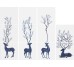 Декор (20x60) Il Bosco Dei Cervi 2 (set 3pcs) 20*20 - (Bianco Extra) - Il Bosco dei Cervi з колекції Fornasettiana Bardelli