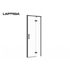 Дверь душевой кабины Larga 80х195 распашная правосторонняя, профиль черный Дверь душевой кабины Larga 80х195 распашная правосторонняя, профиль черный