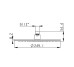 Верхний душ Rodos 010CP R250mm, круглый, верхний душ Rodos 010CP R250mm Aqua Rodos